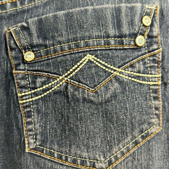 Vintage No Fuze Denim Maxi Skirt Western Turquoise Button Y2K Modest Boho Retro - Picture 13 of 16